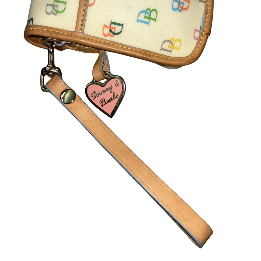 Vintage Dooney & Bourke Rainbow Monogram Wristlet Phone Case – VHTF